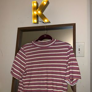 Mock neck short sleeve top